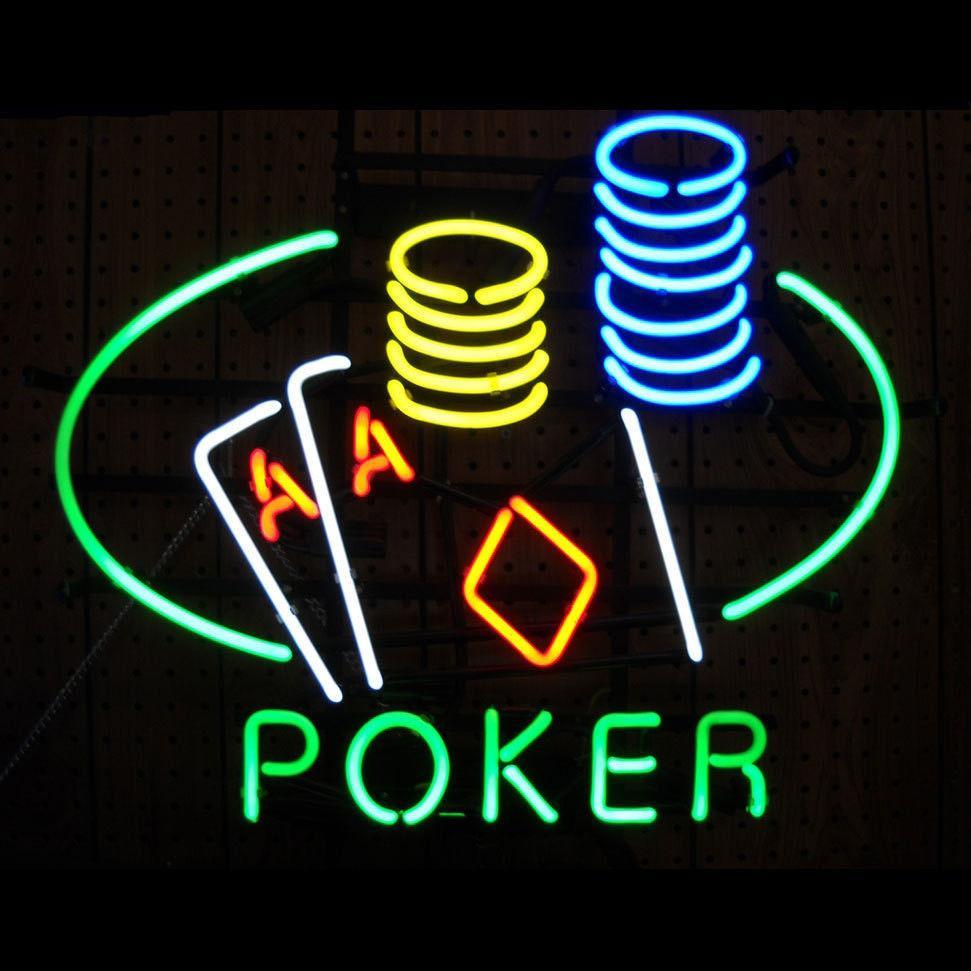 Poker Double Aces Neon Sign